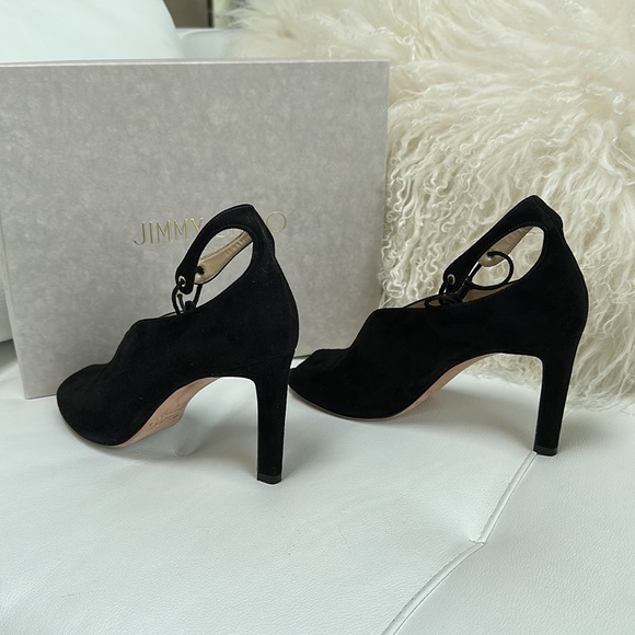 Jimmy Choo "Sayra" black suede heels - Picture 6 of 8